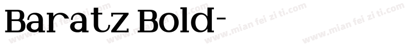 Baratz Bold字体转换